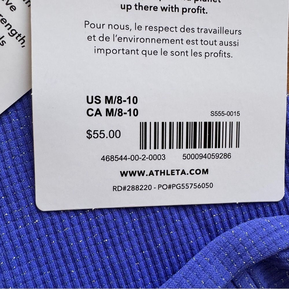 Athleta girl purple long sleeve top size 8/10 nwt - Picture 7 of 8